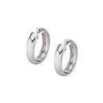 MICHAEL M Earrings 14K White Gold Orb 4mm Huggies ER443