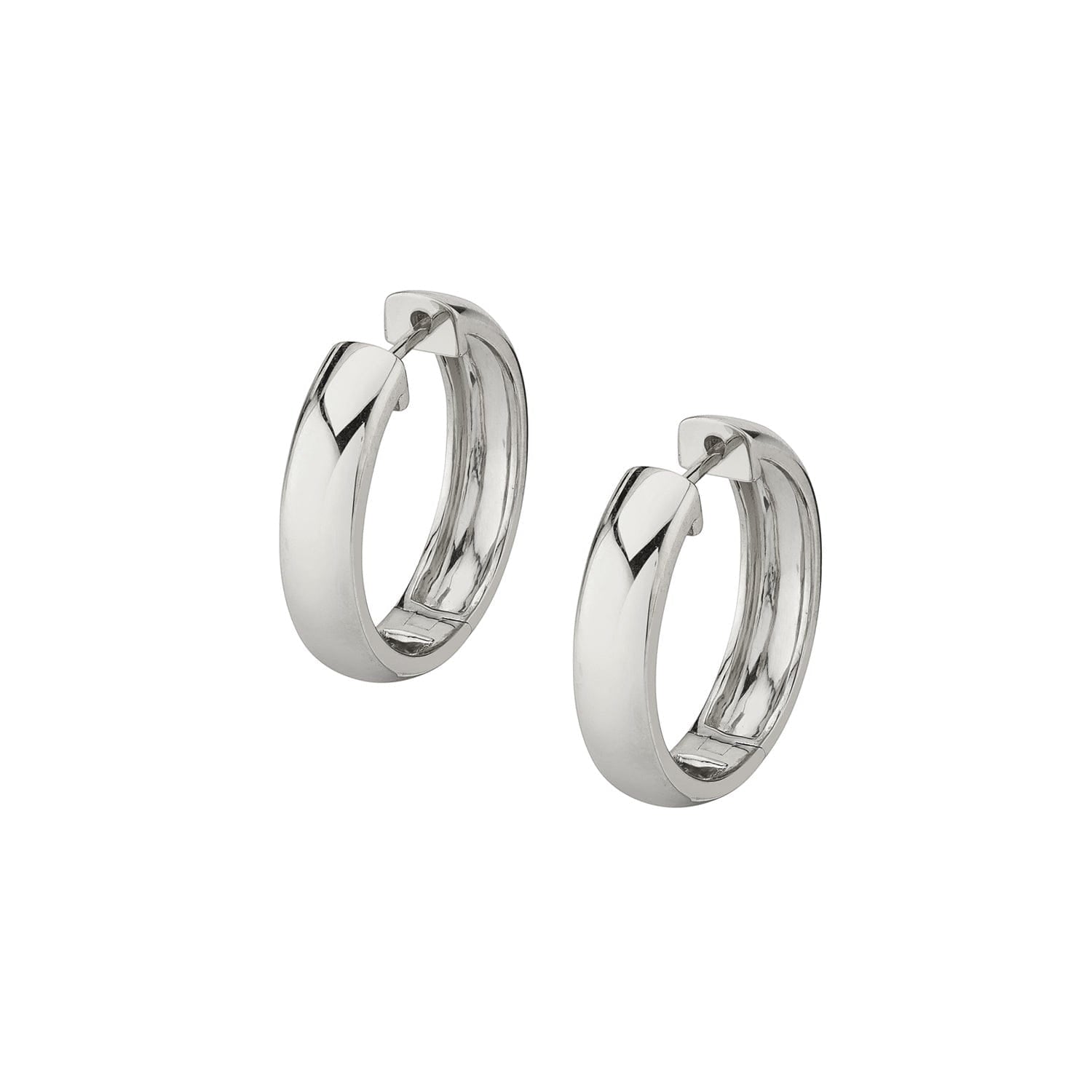 MICHAEL M Earrings 14K White Gold Orb 4mm Huggies ER443WG