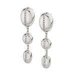 MICHAEL M Earrings 14K White Gold Orb Split Drop Earrings ER526