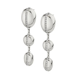 MICHAEL M Earrings 14K White Gold Orb Split Drop Earrings ER526