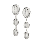 MICHAEL M Earrings 14K White Gold Orb Split Drop Earrings ER526