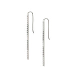 MICHAEL M Earrings 14K White Gold Pavé Foundation Bar Earrings ER370WG