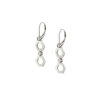 MICHAEL M Earrings 14K White Gold Plain Hex Short Infinity Earrings ER516