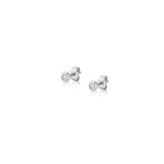 MICHAEL M Earrings 14K White Gold Round Bezel Stud Earrings ER417WG
