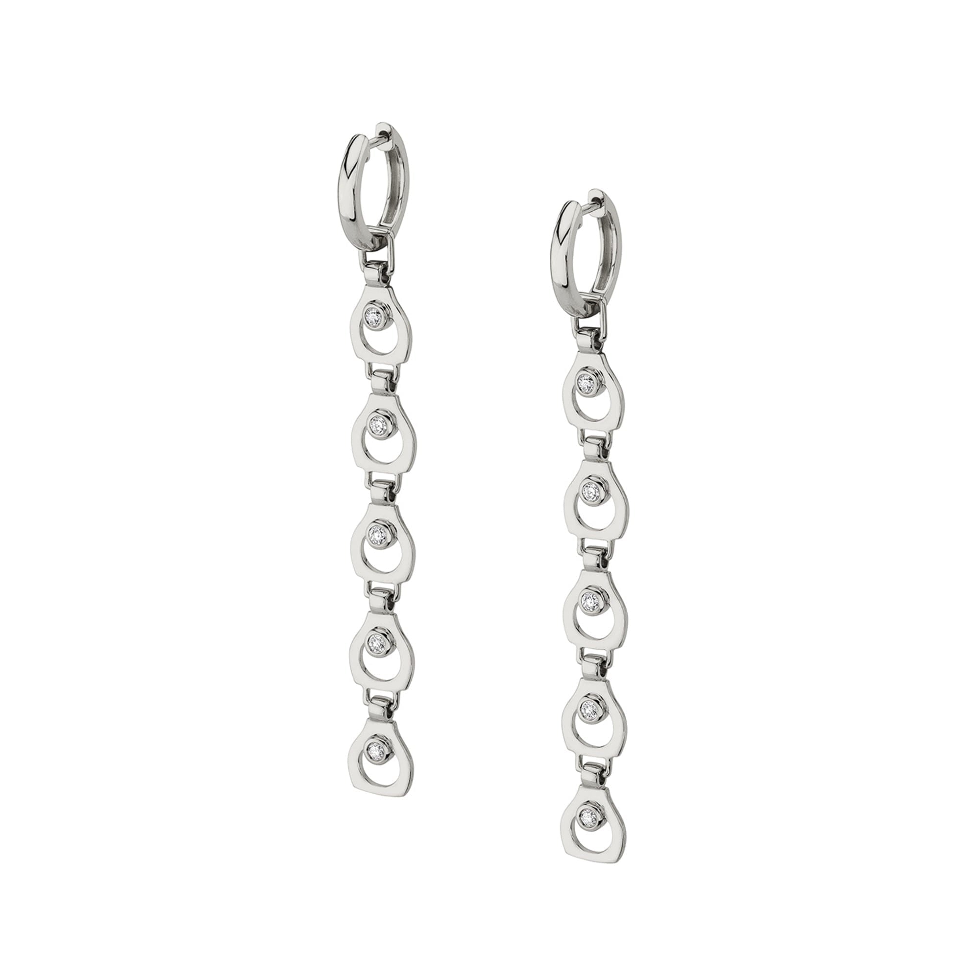 MICHAEL M Earrings 14K White Gold Signature Drop Earrings ER433WG