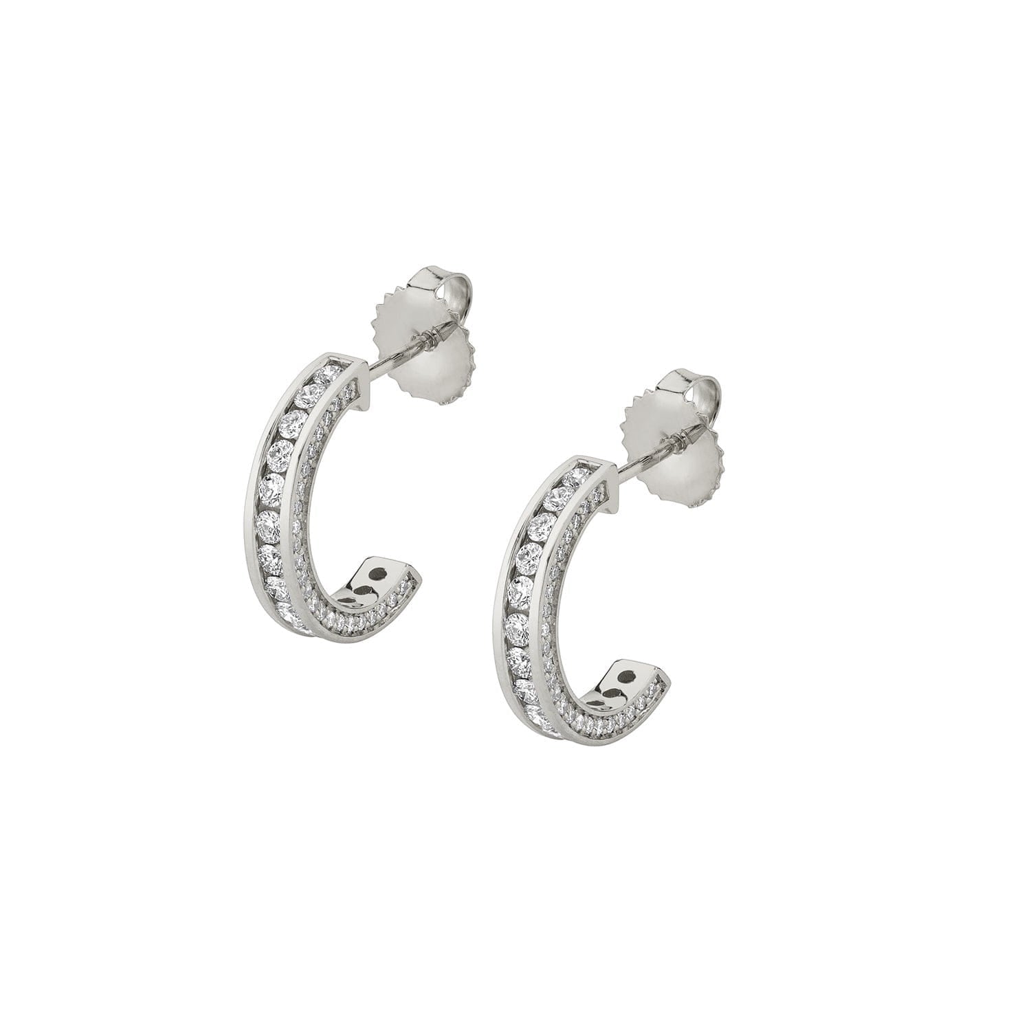 MICHAEL M Earrings 14K White Gold Stella Huggies ER446-14KWG