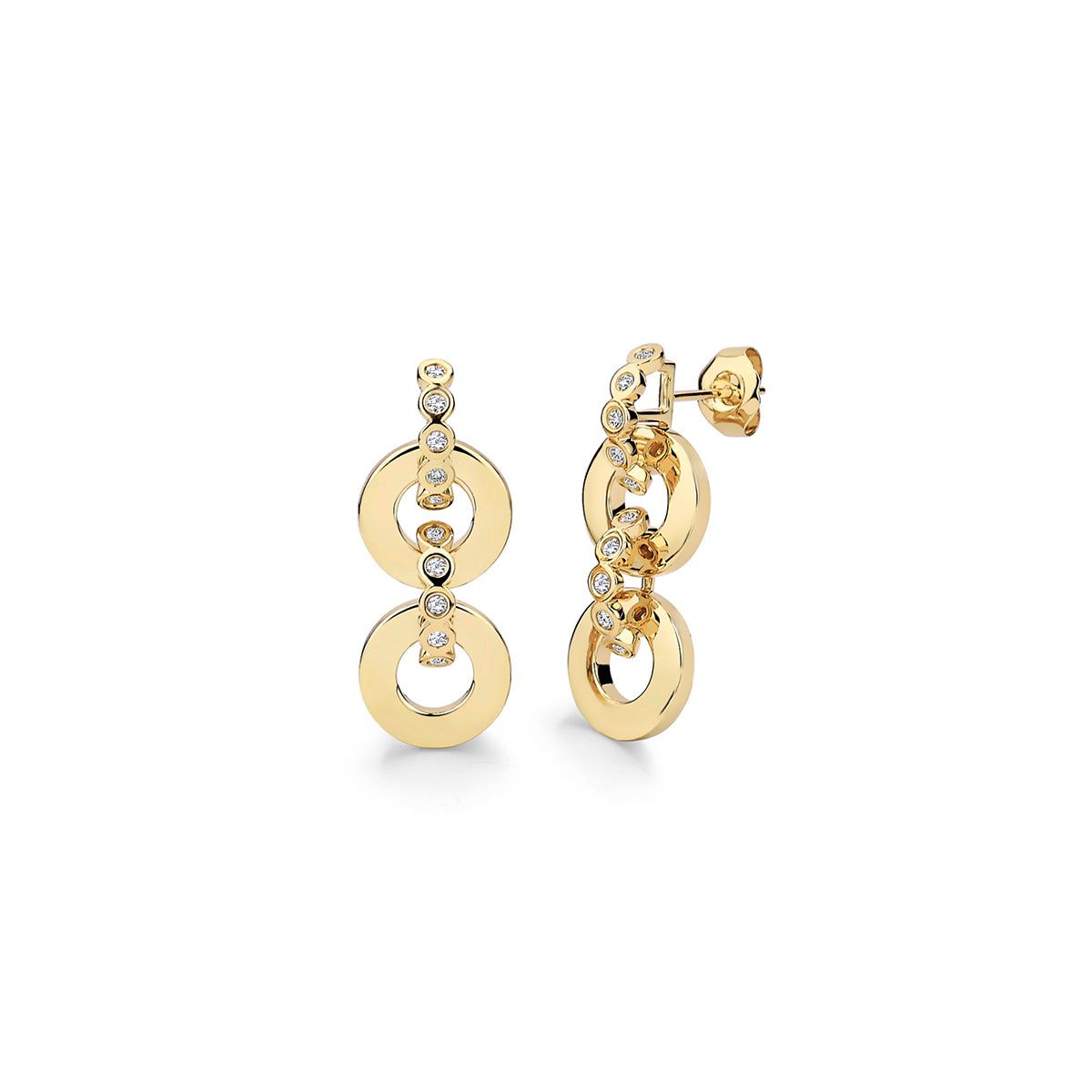 MICHAEL M Earrings 14K Yellow Gold Chroma Gold Arch Drop Earrings ER493-HP-YG
