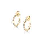 MICHAEL M Earrings 14K Yellow Gold Cloud Alternating Huggies ER391