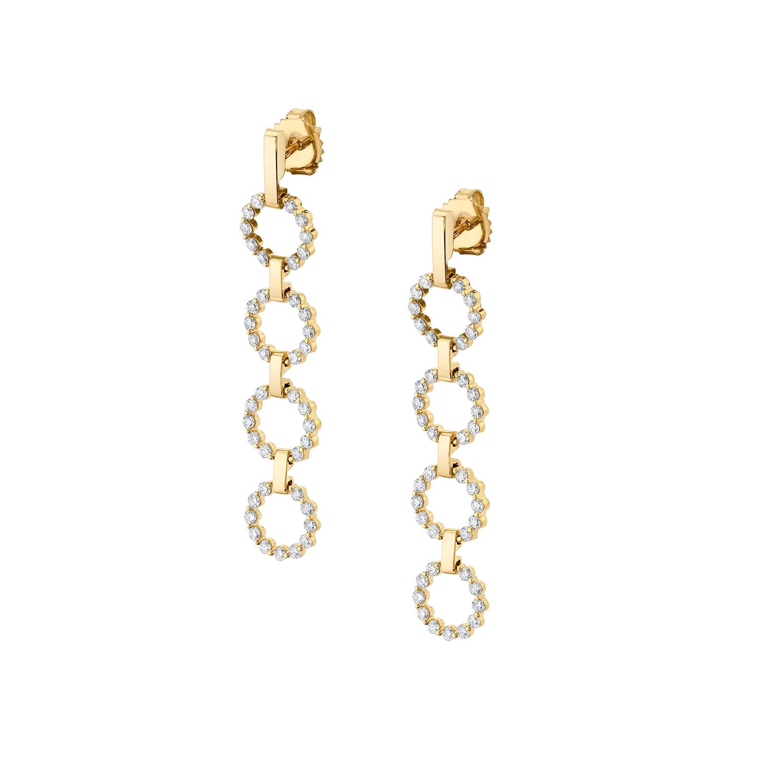 MICHAEL M Earrings 14K Yellow Gold Cloud Drop Earrings ER385