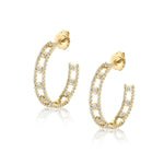 MICHAEL M Earrings 14K Yellow Gold Cloud Stacked Hoops ER387YG