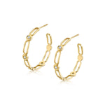 MICHAEL M Earrings 14K Yellow Gold Connection Hoops ER358
