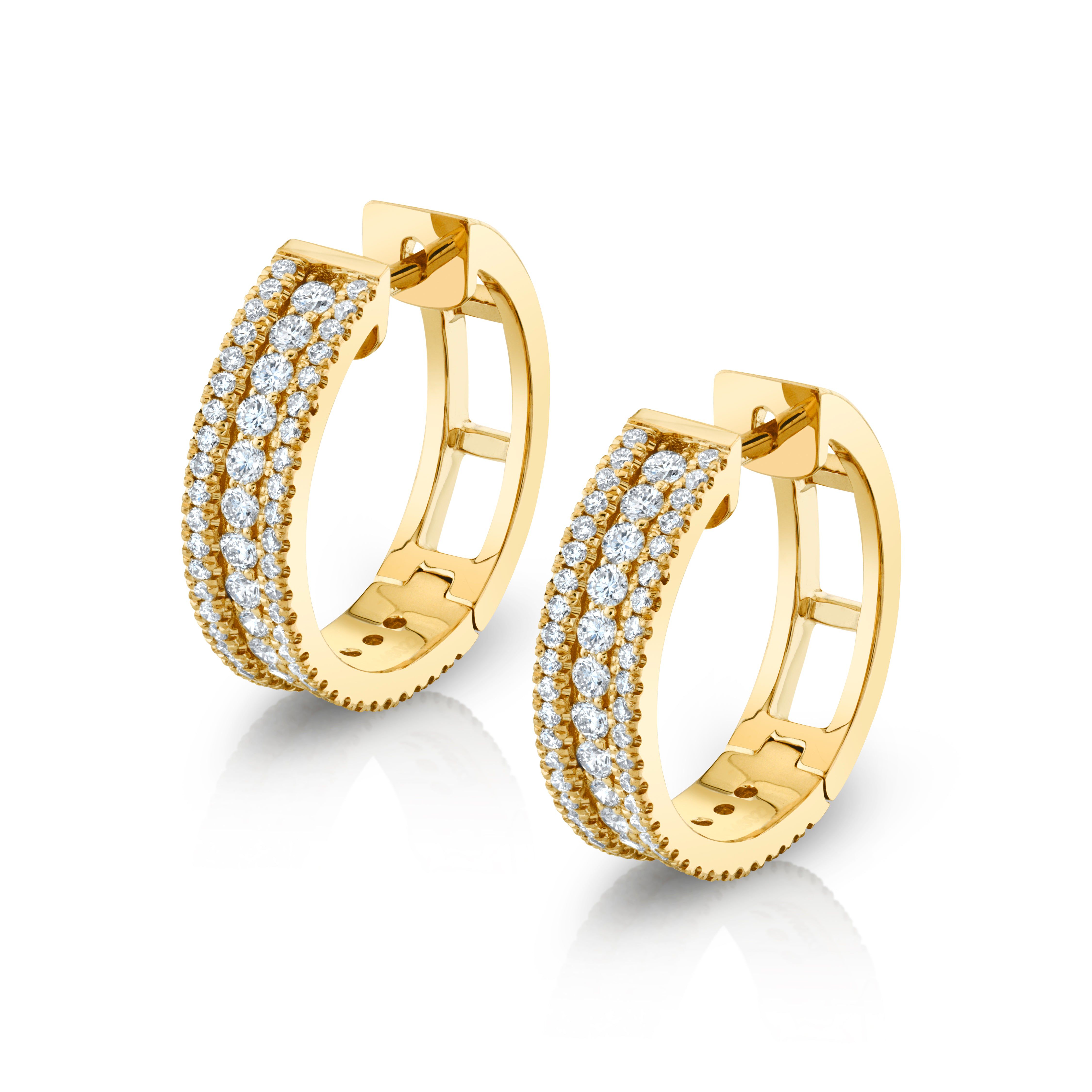 MICHAEL M Earrings 14K Yellow Gold Europa Hoops ER445