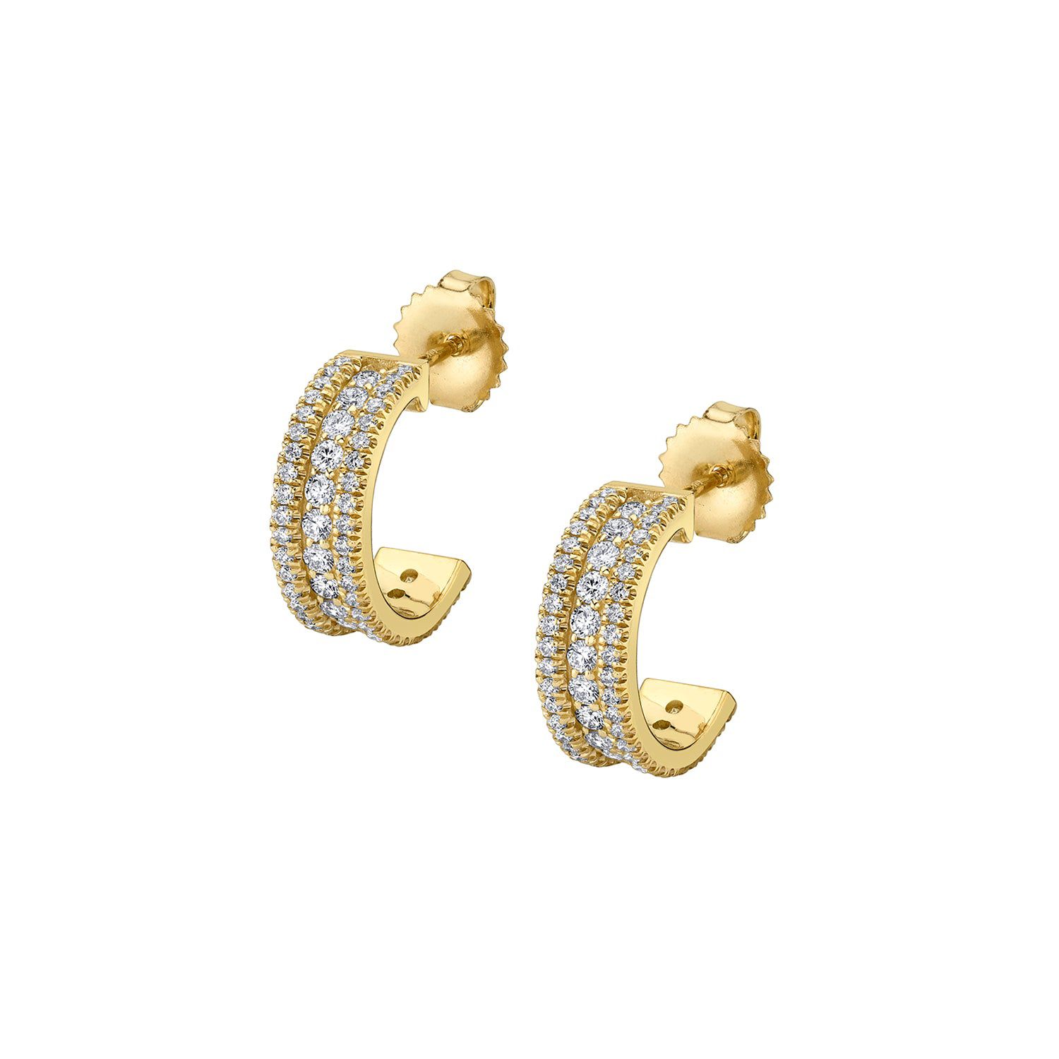 MICHAEL M Earrings 14K Yellow Gold Europa Huggies ER444-14KYG