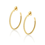 MICHAEL M Earrings 14K Yellow Gold Foundation Hoop Earrings ER368