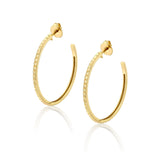 MICHAEL M Earrings 14K Yellow Gold Foundation Hoop Earrings ER368