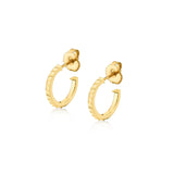 MICHAEL M Earrings 14K Yellow Gold Foundation Huggie Hoops ER376