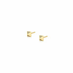 MICHAEL M Earrings 14K Yellow Gold Foundation Pyramid Stud Earrings ER371