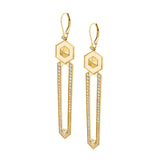MICHAEL M Earrings 14K Yellow Gold Hex Dagger Earrings ER515