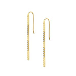MICHAEL M Earrings 14K Yellow Gold Pavé Foundation Bar Earrings ER370YG