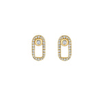 MICHAEL M Earrings 14K Yellow Gold Pave Singleton Studs ER354PV