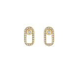 MICHAEL M Earrings 14K Yellow Gold Pave Singleton Studs ER354PV