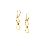 MICHAEL M Earrings 14K Yellow Gold Plain Hex Short Infinity Earrings ER516