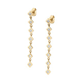 MICHAEL M Earrings 14K Yellow Gold Princess Bezel Tennis Earrings ER415YG