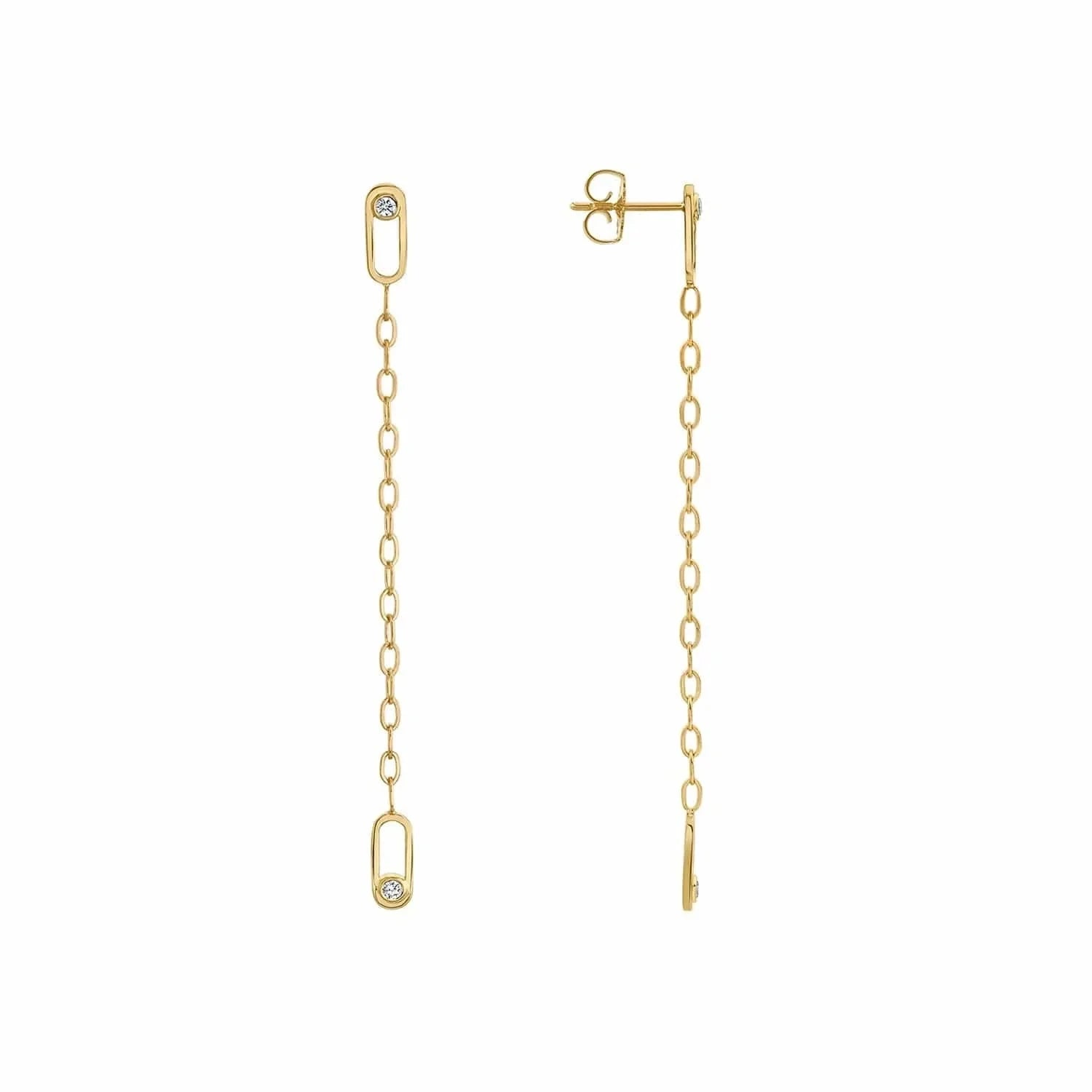 MICHAEL M Earrings 14K Yellow Gold Streamlined Earrings ER352