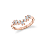 MICHAEL M Earrings 18K Rose Gold / 4 Mini Montage Emerald Chevron Ring F568