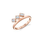 MICHAEL M Earrings 18K Rose Gold / 4 Montage Floating Emerald Ring F556