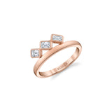 MICHAEL M Earrings 18K Rose Gold / 4 Montage Floating Emerald Ring F556