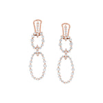 MICHAEL M Earrings 18K Rose Gold Cloud Oval Drop Earrings