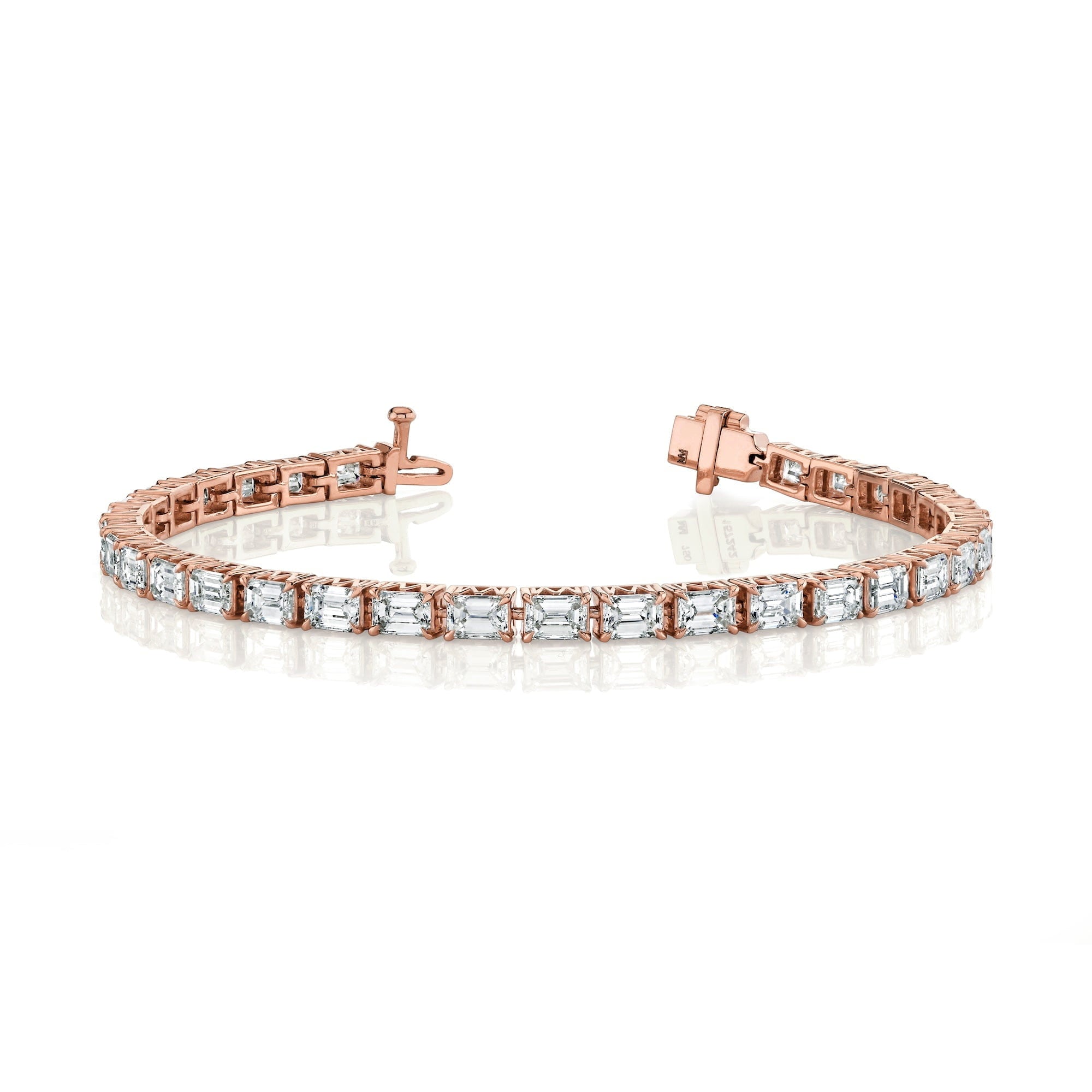 MICHAEL M Earrings 18K Rose Gold Meksian Emerald Bracelet Bold
