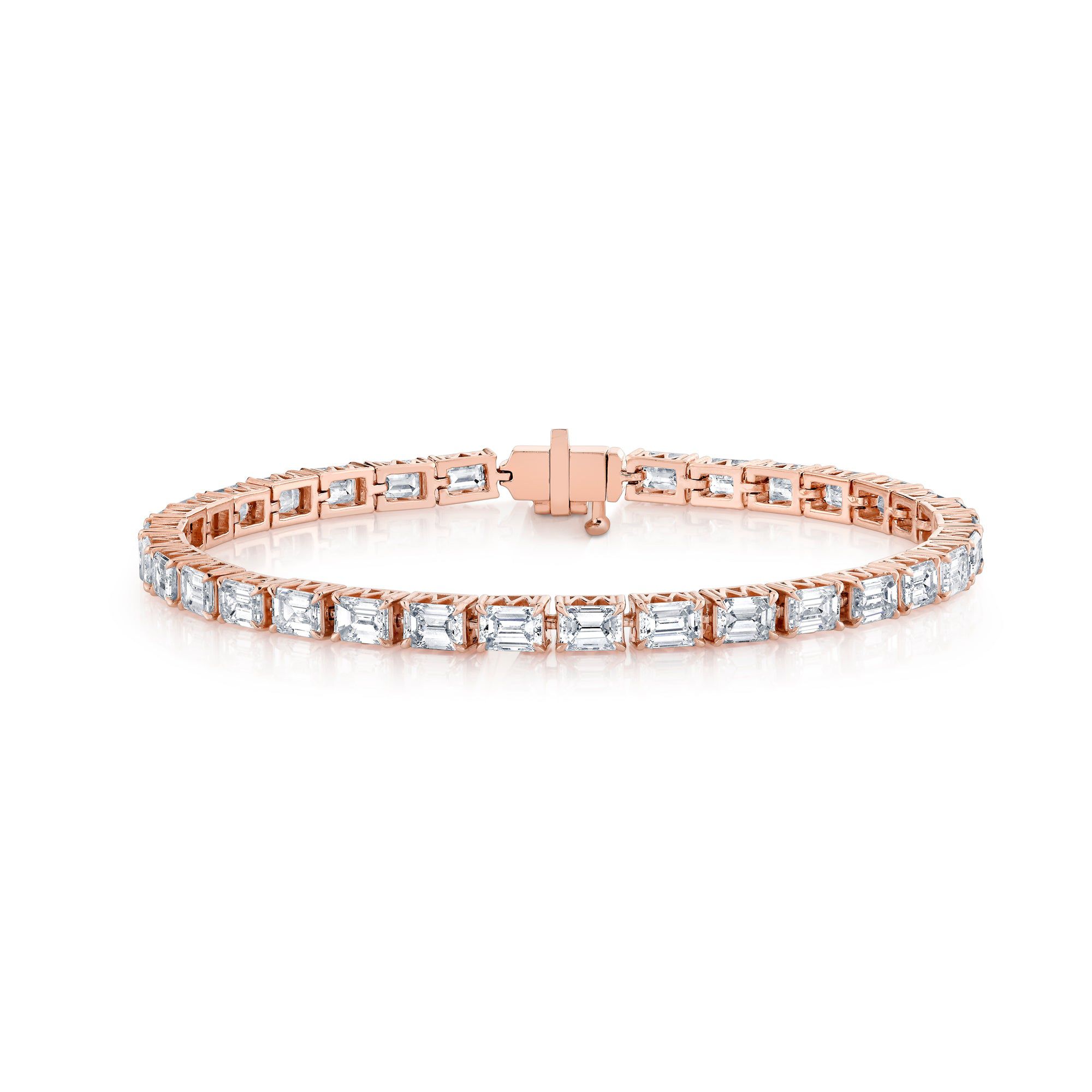 MICHAEL M Earrings 18K Rose Gold Meksian Emerald Bracelet Bold