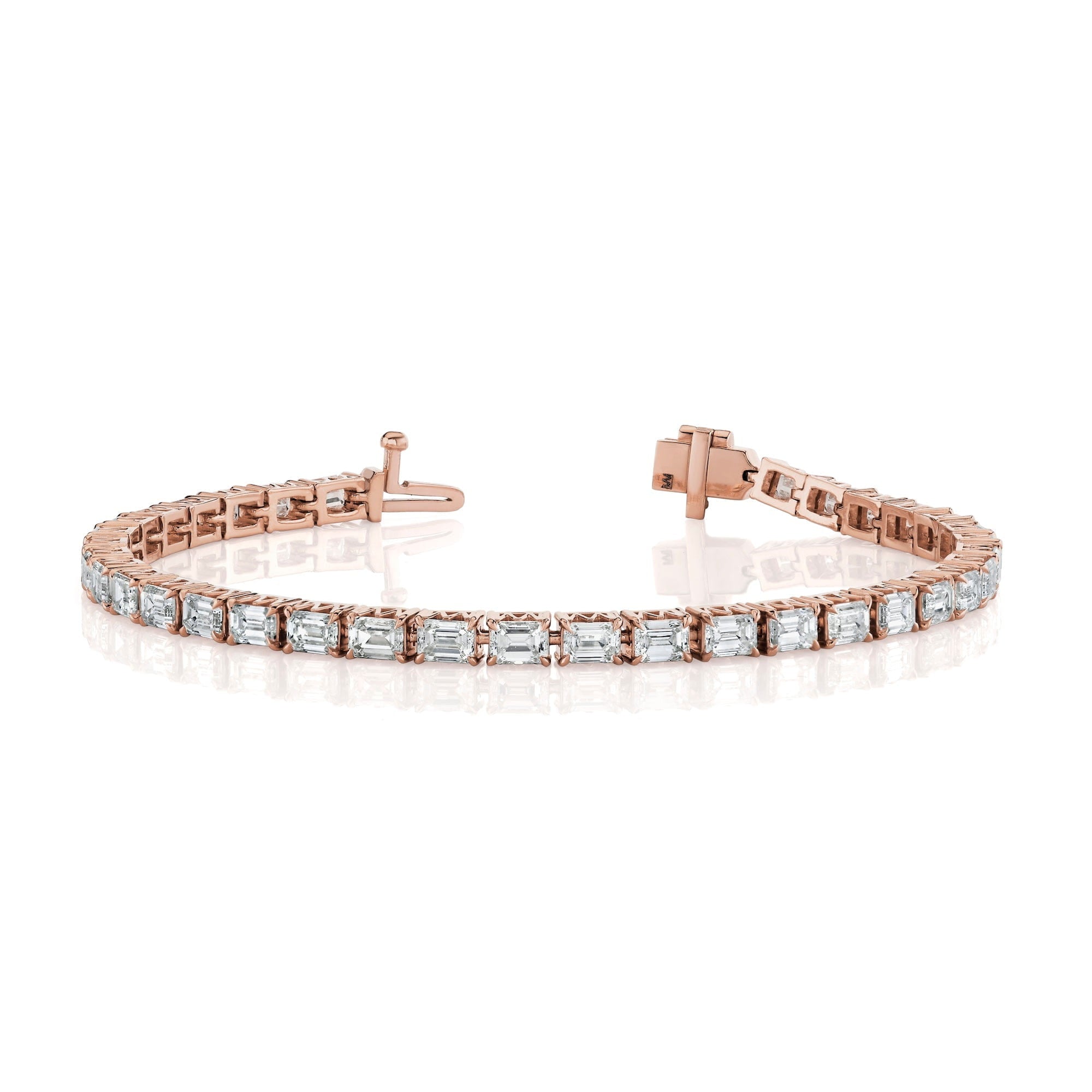 MICHAEL M Earrings 18K Rose Gold Meksian Emerald Bracelet Petite