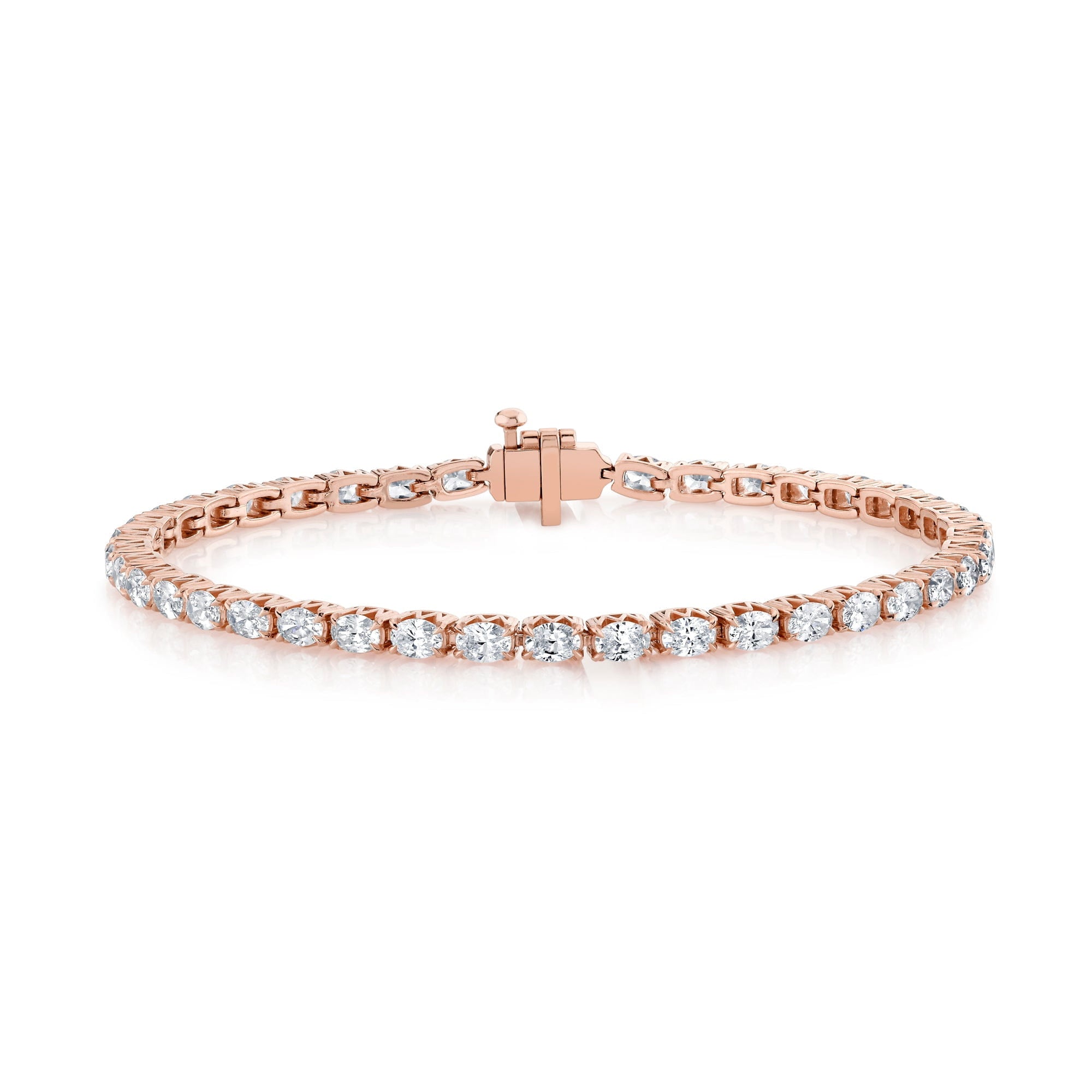 MICHAEL M Earrings 18K Rose Gold Meksian Oval Tennis Bracelet