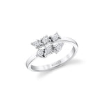 MICHAEL M Earrings 18K White Gold / 4 Mini Montage Bypass Ring F567