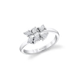 MICHAEL M Earrings 18K White Gold / 4 Mini Montage Bypass Ring F567