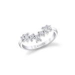 MICHAEL M Earrings 18K White Gold / 4 Mini Montage Emerald Chevron Ring F568