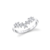 MICHAEL M Earrings 18K White Gold / 4 Mini Montage Emerald Chevron Ring F568