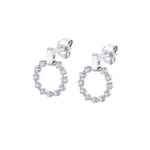 MICHAEL M Earrings 18K White Gold Cloud Mini Single Drop Earrings ER386-S