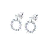 MICHAEL M Earrings 18K White Gold Cloud Mini Single Drop Earrings ER386-S