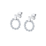 MICHAEL M Earrings 18K White Gold Cloud Mini Single Drop Earrings ER386-S