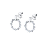 MICHAEL M Earrings 18K White Gold Cloud Mini Single Drop Earrings ER386-S