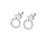 MICHAEL M Earrings 18K White Gold Cloud Single Drop Earrings