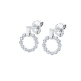 MICHAEL M Earrings 18K White Gold Cloud Single Drop Earrings