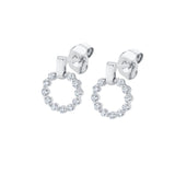 MICHAEL M Earrings 18K White Gold Cloud Single Drop Earrings ER386-M