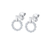 MICHAEL M Earrings 18K White Gold Cloud Single Drop Earrings ER386-M