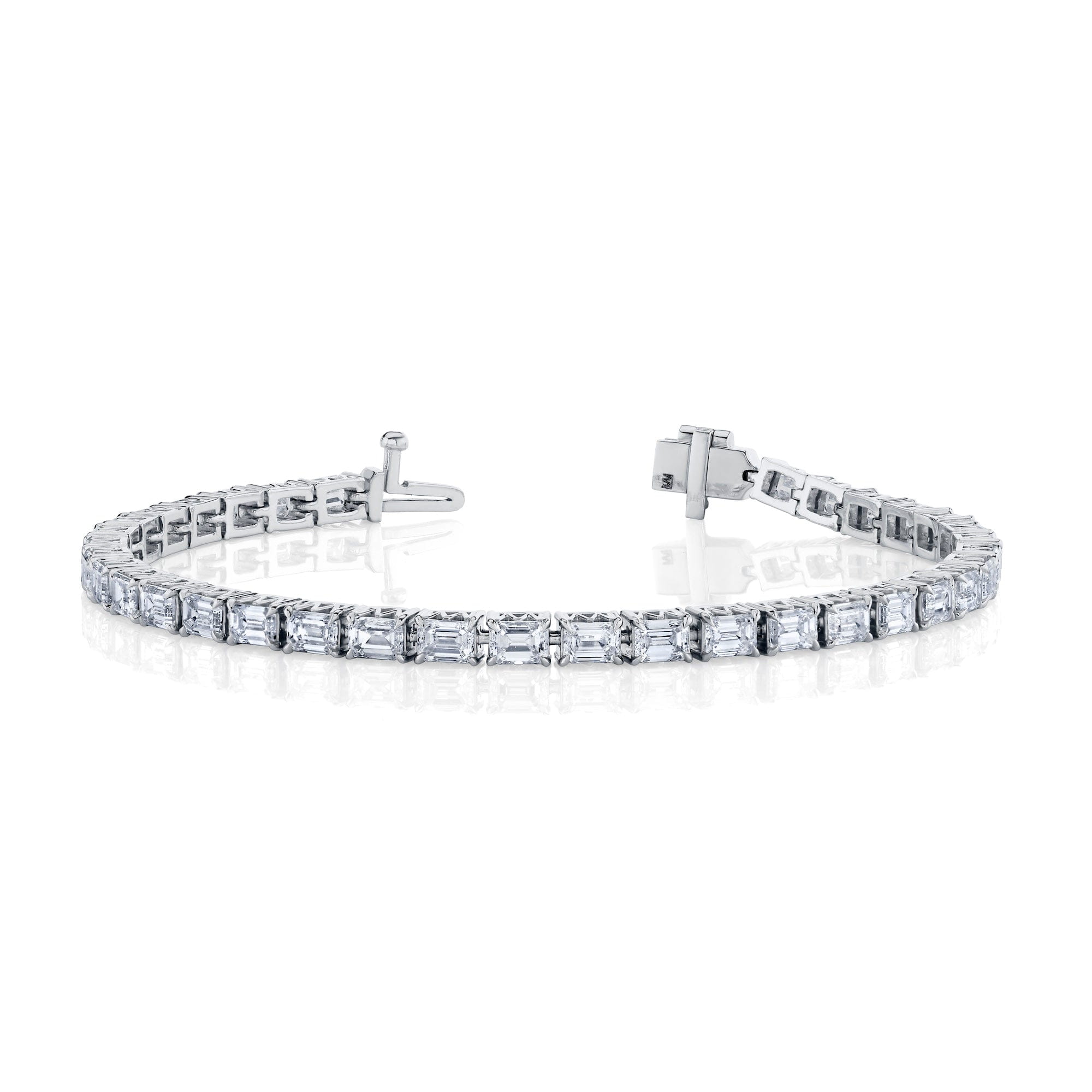 MICHAEL M Earrings 18K White Gold Meksian Emerald Bracelet Petite