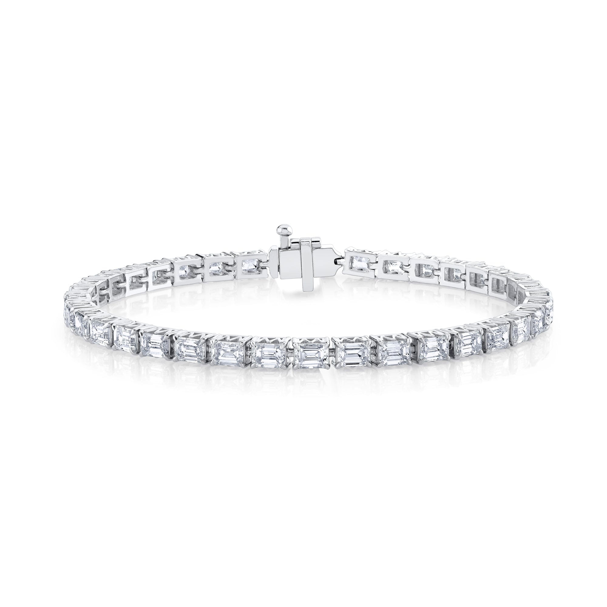 MICHAEL M Earrings 18K White Gold Meksian Emerald Bracelet Petite